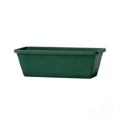 Gambar Soleil Siena Pot Tanaman Plastik Rectangular 58x23x18 cm - Hijau Tua