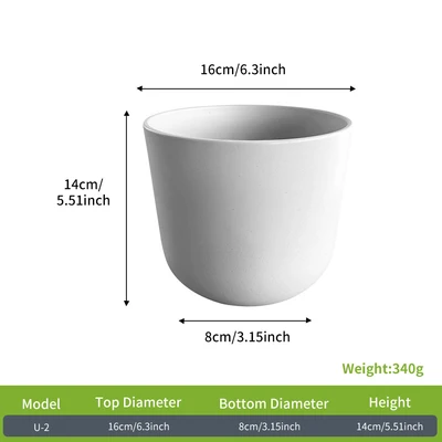 Gambar Soleil Lunea Pot Tanaman Plastik 16x16x14 cm - Putih