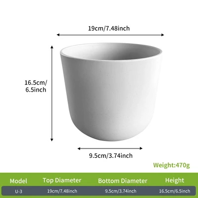 Gambar Soleil Lunea Pot Tanaman Plastik 19x19x16.5 cm - Putih