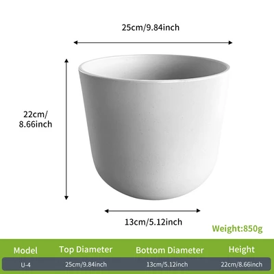Gambar Soleil Lunea Pot Tanaman Plastik 25x25x22 cm - Putih