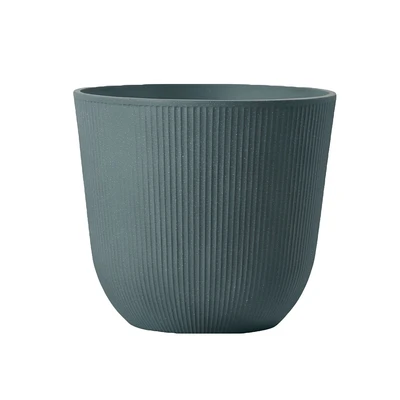 Gambar Soleil Nevia Pot Tanaman Plastik Round 35x35x31 cm - Abu-Abu