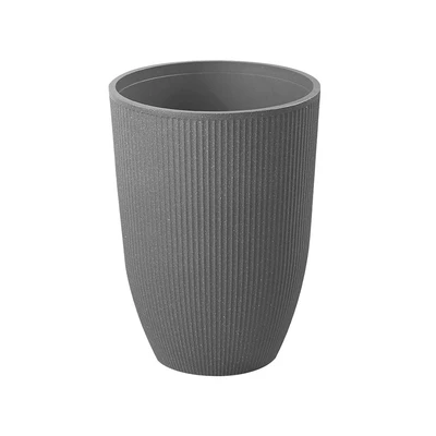 Gambar Soleil Nevia Pot Tanaman Plastik Cylinder 45x45x57.5 - Abu-Abu