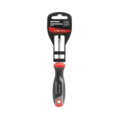Gambar Maxbuilt Obeng Minus SL4 4x50 mm - Hitam/Merah