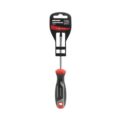 Gambar Maxbuilt Obeng Minus SL4 4x75 mm - Hitam/Merah
