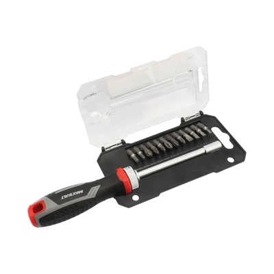 Gambar Maxbuilt Obeng Rachet Set 14 Pcs - Hitam/Merah