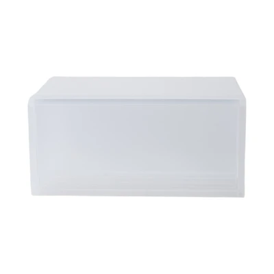 Gambar Stora Kotak Penyimpanan Plastik Frosted Single Wide 37x26x17.5 cm Transparan