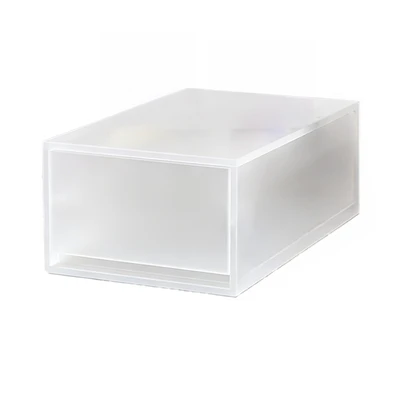 Gambar Stora Kotak Penyimpanan Plastik Frosted Single Half Wide 25.7x18.5x9 cm Transparan