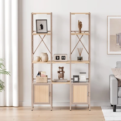 Gambar Stora Rak Modular Slim 4 Tingkat 33.7x40x80.3 cm - Cokelat
