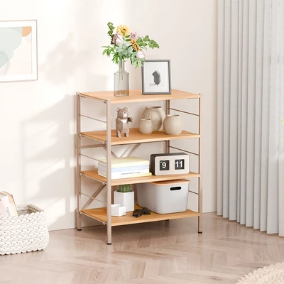 Gambar Stora Rak Modular Wide 4 Tingkat 60x40x80.3 cm - Cokelat