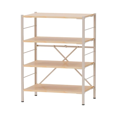 Gambar Stora Rak Modular Wide 4 Tingkat 60x40x80.3 cm - Cokelat