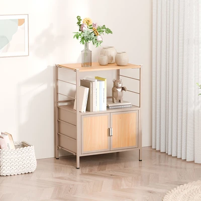 Gambar Stora Rak Modular Wide Dengan Kabinet 60x40x80.3 cm - Cokelat