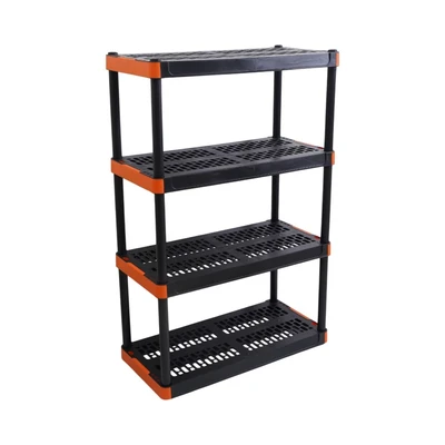 Gambar Tactix Rak Penyimpanan Perkakas 4 Tingkat 92x45x140 cm - Hitam/Oranye