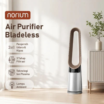 Gambar Norium Air Purifier Bladeless 20 m2 CADR 91 m3/jam - Silver