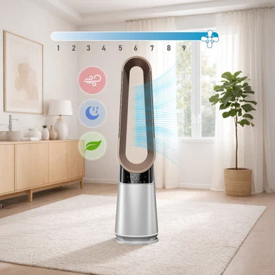 Gambar Norium Air Purifier Bladeless 20 m2 CADR 91 m3/jam - Silver