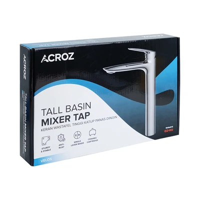 Gambar Acroz Veloz Keran Wastafel Mixer 34 cm - Silver Chrome