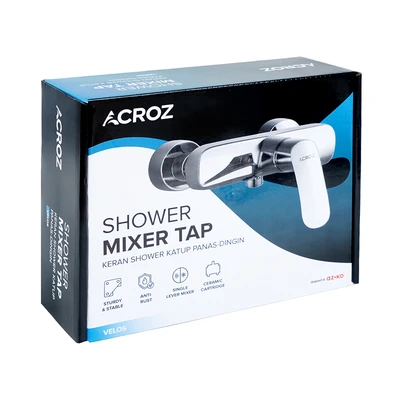 Gambar Acroz Velos Keran Kamar Mandi Mixer - Silver Chrome