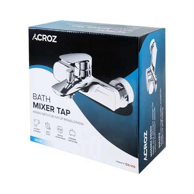 Gambar Acroz Veloz Keran Kamar Mandi Mixer - Silver Chrome