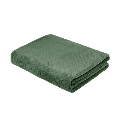 Gambar Informa 150x200 cm Selimut Polyester Burnout Waffle - Hijau