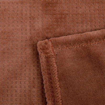 Gambar Informa 150x200 cm Selimut Polyester Burnout Waffle - Cokelat Chutney