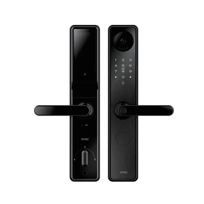Gambar Krisbow Sync Smart Digital Door Lock Dengan Kamera R5 V2 - Abu-abu