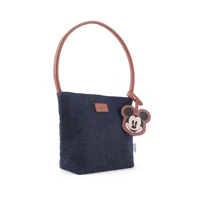 Gambar Disney Mickey Tas Bahu - Biru Denim/Cokelat
