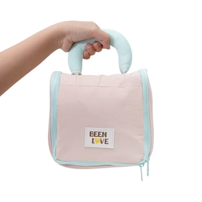 Gambar Ataru Tas Kosmetik Puffy Square Front Zip - Pink