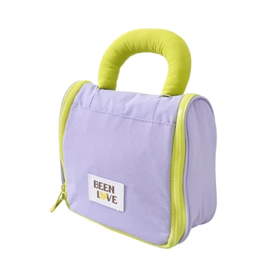 Gambar Ataru Tas Kosmetik Puffy Square Front Zip - Ungu