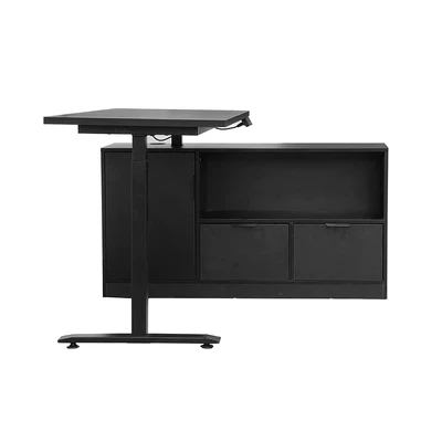 Gambar Informa Piezo Meja Kerja Adjustable Dengan Kabinet - Hitam