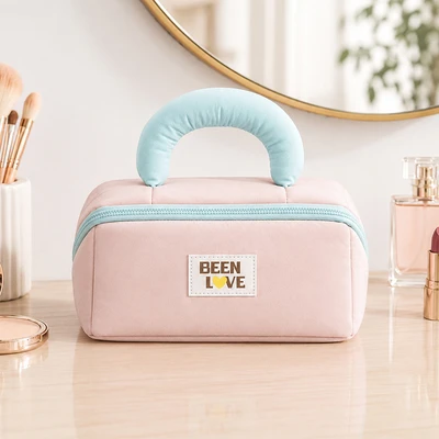 Gambar Ataru Tas Kosmetik Puffy Rectangular - Pink