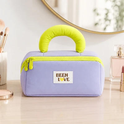 Gambar Ataru Tas Kosmetik Puffy Rectangular - Ungu