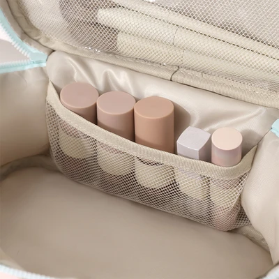 Gambar Ataru Tas Kosmetik Puffy - Pink/Biru