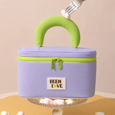 Gambar Ataru Tas Kosmetik Puffy - Ungu/Hijau