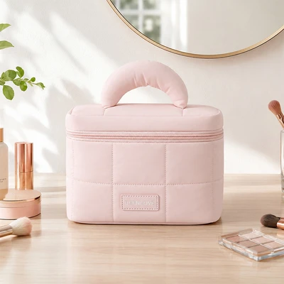 Gambar Ataru Tas Kosmetik Puffy - Pink