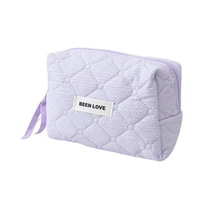 Gambar Ataru Pouch Kosmetik Quilted Square - Ungu