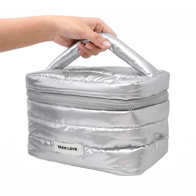 Gambar Ataru Tas Kosmetik Puffer - Silver