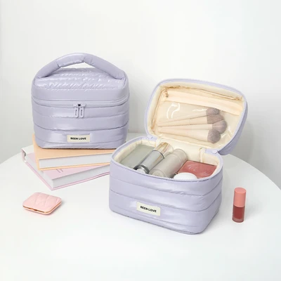Gambar Ataru Tas Kosmetik Puffer - Ungu