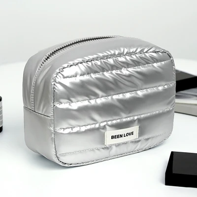 Gambar Ataru Pouch Kosmetik Puffer - Silver