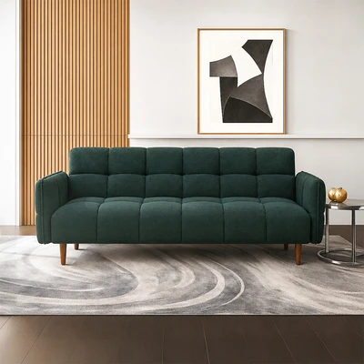 Gambar Nordia Soren Sofa Bed Fabric - Hijau Tua
