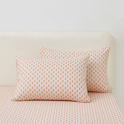 Gambar Informa 160x200 cm Set 5 Pcs Seprai Queen Microfiber Emora - Oranye
