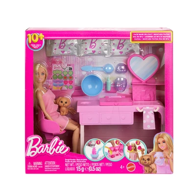 Gambar Barbie Set Boneka Face Mask Spa Day - Pink