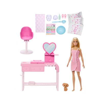 Gambar Barbie Set Boneka Face Mask Spa Day - Pink
