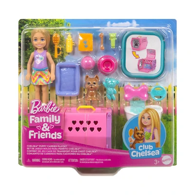 Gambar Barbie Family & Friends Playset Boneka Chelsea Puppy Carrier - Mix