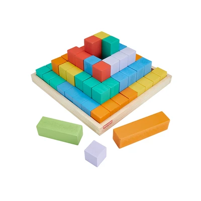 Gambar Fisher Price Stacking Blocks Building Kayu Set 65 Pcs - Mix