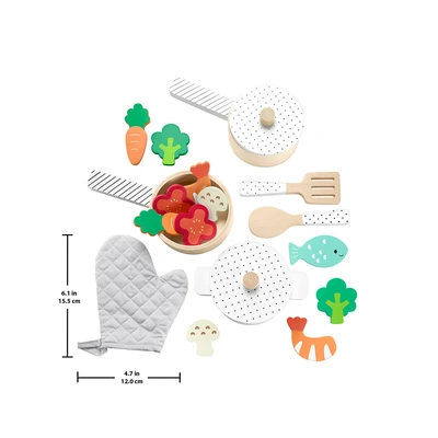 Gambar Fisher Price Pots & Pans Kayu Set 19 Pcs - Mix