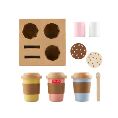 Gambar Fisher Price Coffee To Go Kayu Set 15 Pcs - Mix