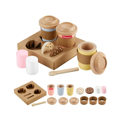 Gambar Fisher Price Coffee To Go Kayu Set 15 Pcs - Mix