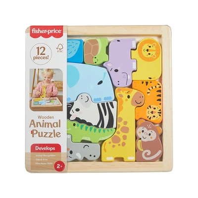 Gambar Fisher Price Set Animal Puzzle Kayu - Mix