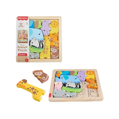 Gambar Fisher Price Set Animal Puzzle Kayu - Mix