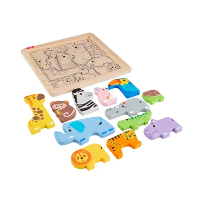 Gambar Fisher Price Set Animal Puzzle Kayu - Mix