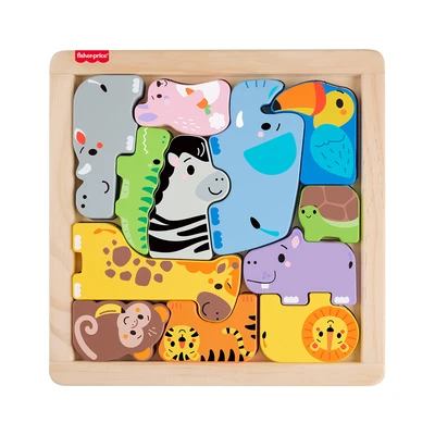 Gambar Fisher Price Set Animal Puzzle Kayu - Mix